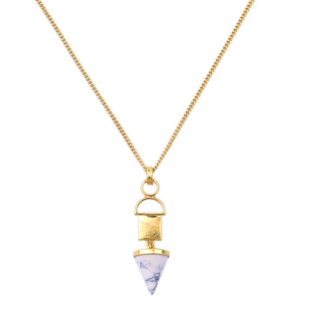 Handmade upcycled Howlite Pendant Necklace – Canadian Made